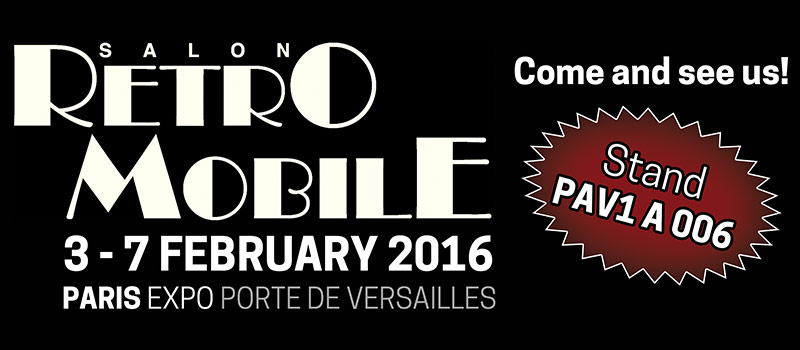 Retro Mobile 2016. We're at stand PAV1 A 006