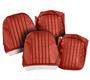 Seat Covers - Red/Black - Pair - Leather