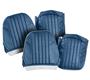 Seat Covers - Blue/Light Blue - Pair - Leather