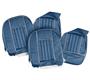 Seat Covers - Blue/White - Pair