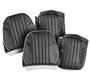 Seat Covers - Black/White - Pair - Leather