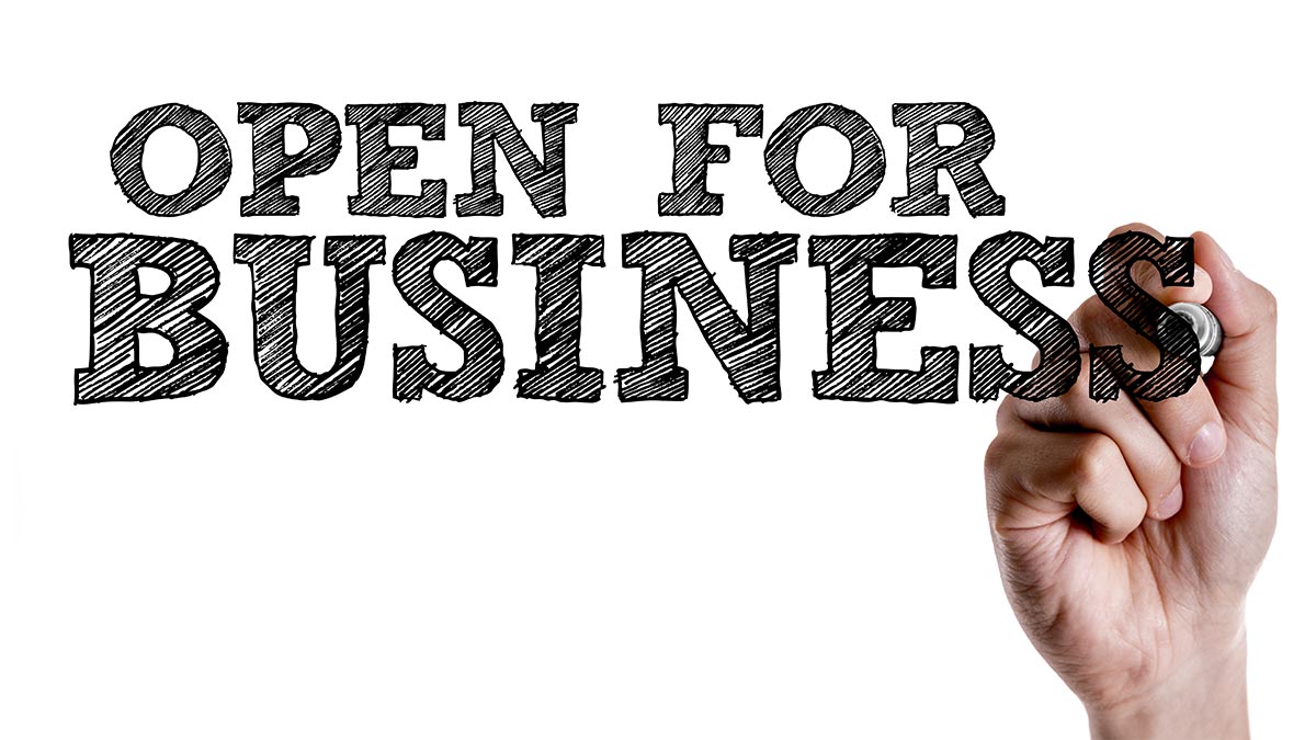 Open for business