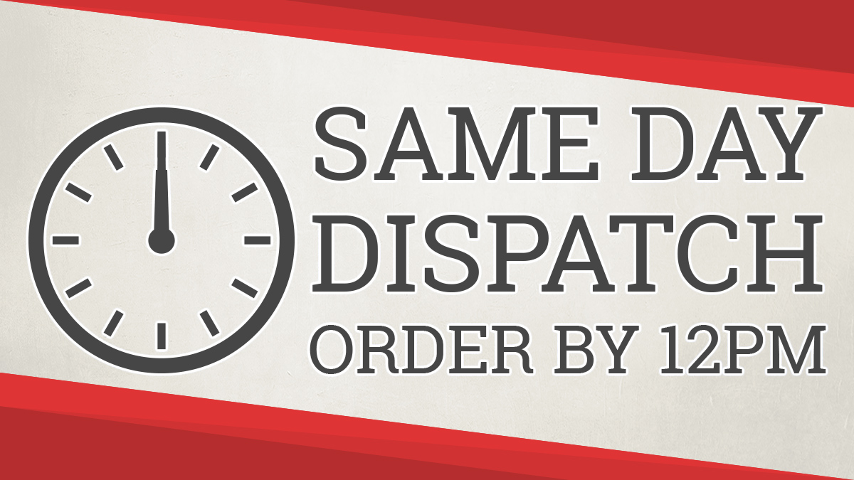 Order by 12pm GMT for Same Day Dispatch