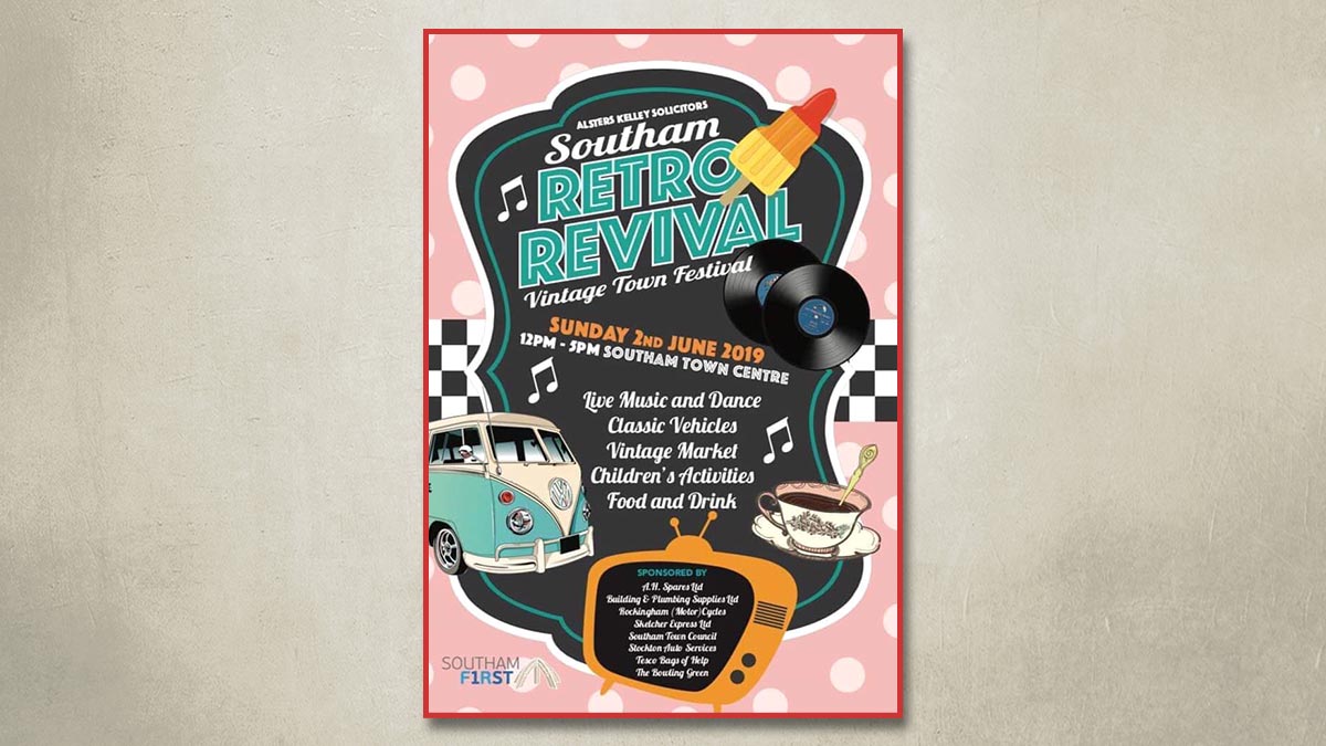 Southam Retro Revival 2019 poster.