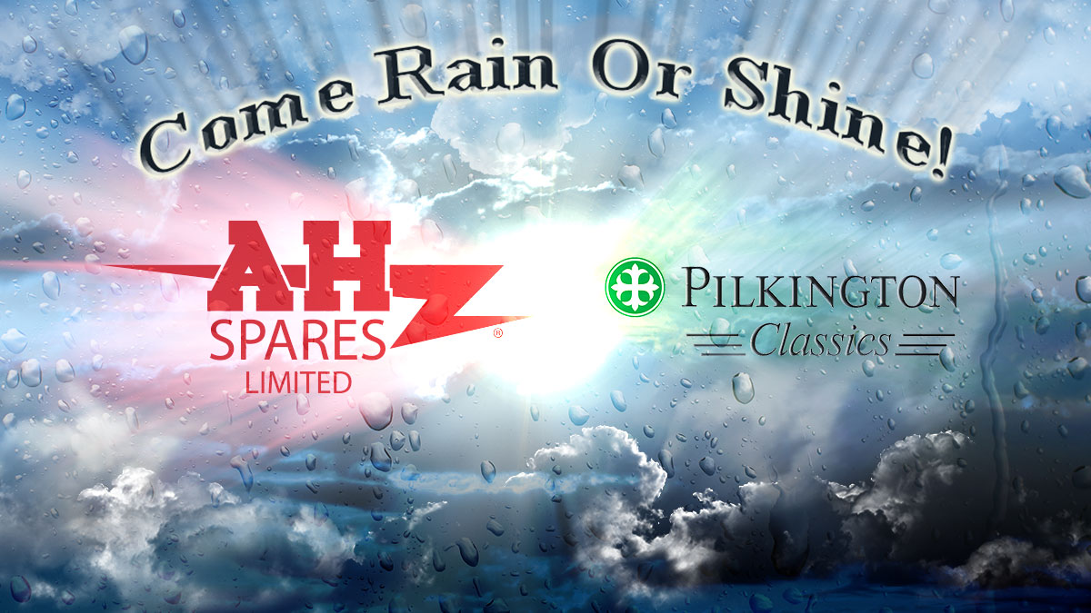 Come Rain or Shine | Austin Healey Triplex door glass | Pilkington Classics