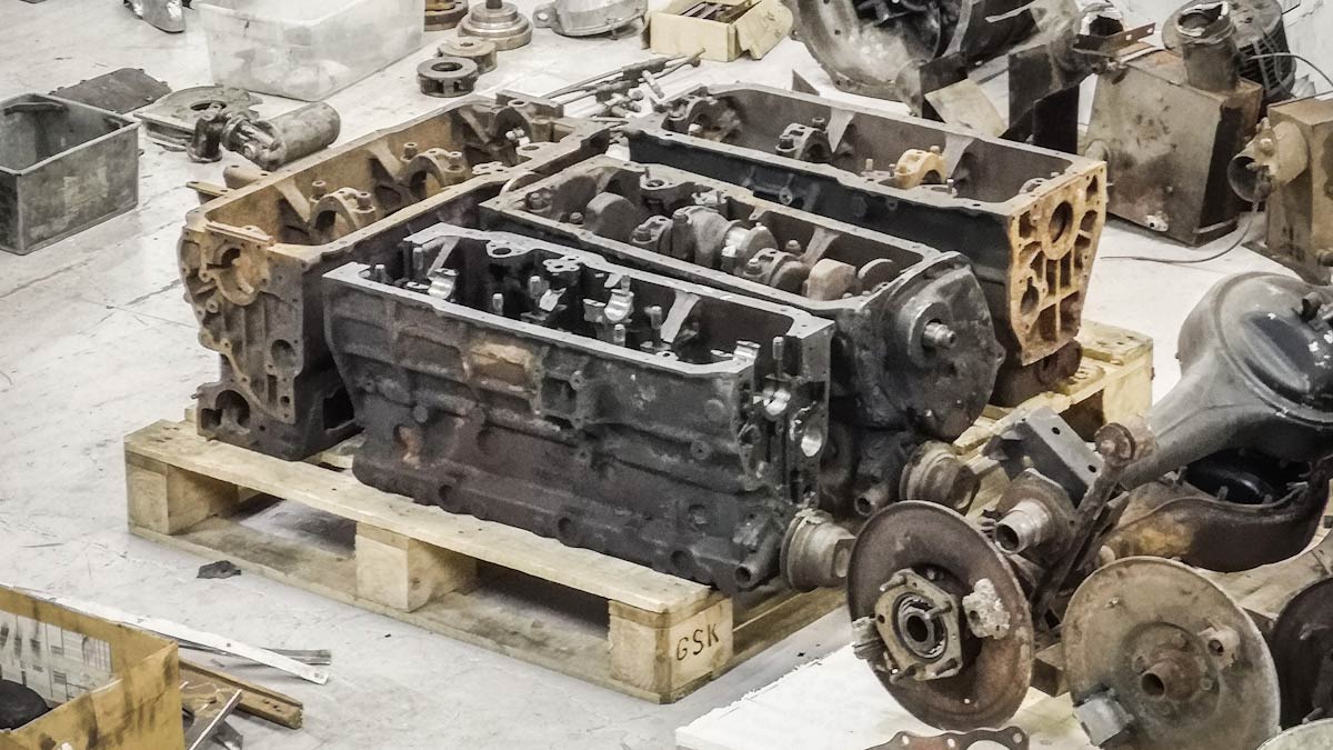 Second hand Austin Healey engine blocks