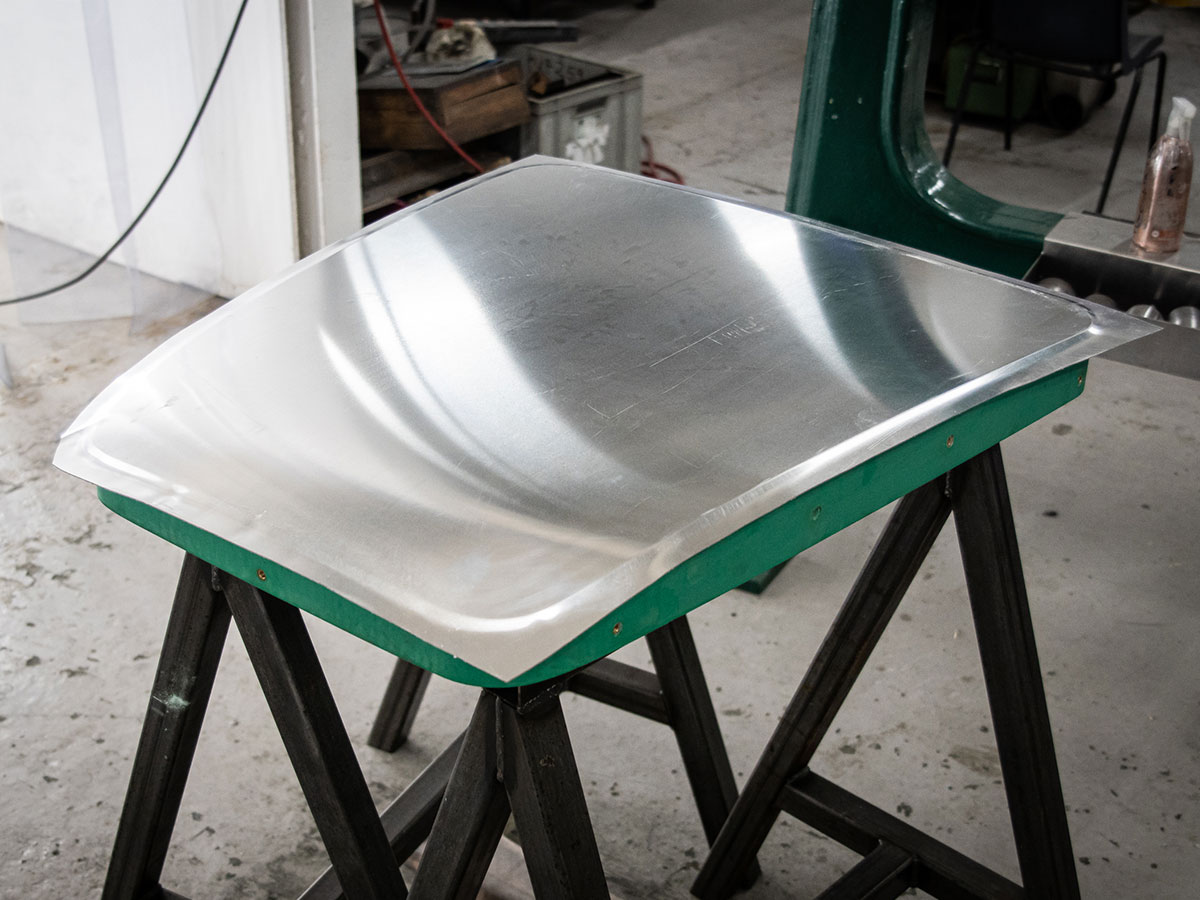 Austin Healey 100 bonnet pressing.