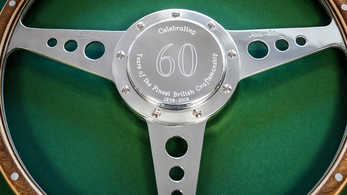 Commemorative 60th Anniversary Moto Lita steering wheel.