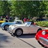 Conclave Day 4 - Line of Bugeye Sprite cars - Popular Car Show at Elkhart Lake.