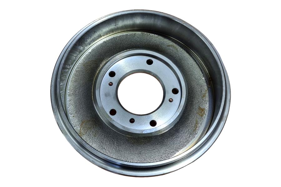 Back view of the O.E. style rear brake drum with ribbed edge