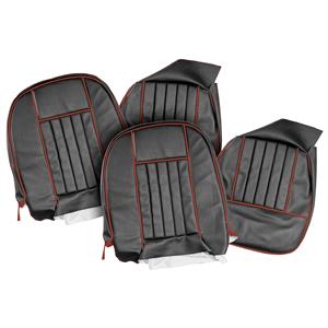 Buy Seat Covers - Black/Red - Pair Online