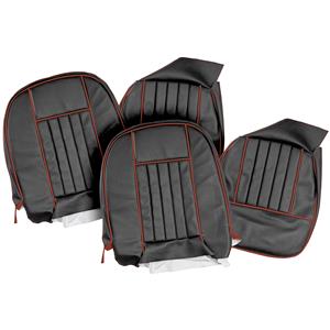 Buy Seat Covers - Black/Red - Pair Online