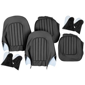 Buy Seat Cover set - front - Black/Black - leather Online