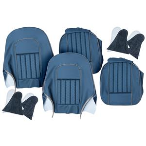 Buy Seat Cover set - front - Blue/Silver - vinyl Online