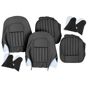 Buy Seat Cover set - front - Black/Black - leather Online