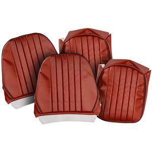 Buy Seat Covers - Red/Black - Pair - Leather Online