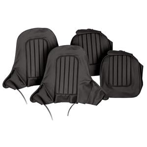 Buy Seat Cover set - front - Black/Black - leather Online