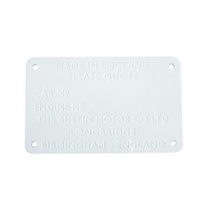 Buy CHASSIS IDENTIFICATION PLATE Online