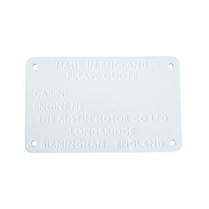 Buy Chassis Identification Plate Online