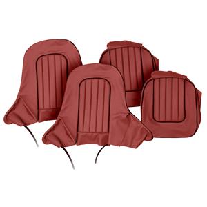 Buy Seat Cover set - front - Red/Black - leather Online