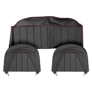 Buy Rear Seat & Backrest Cover - set - Black/Red Online