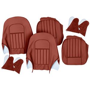 Buy Seat Cover set - front - Red/Red - leather Online