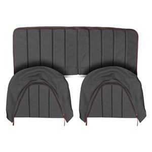 Buy Rear Seat & Backrest Cover - set - Black/Red Online