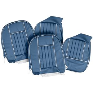 Buy Seat Covers - Blue/White - Pair Online