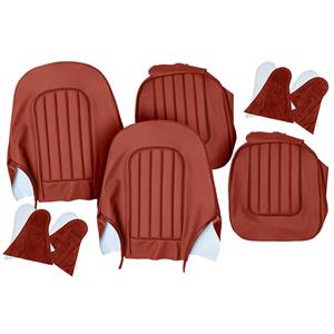 Buy Seat Cover set - front - Red/Red - leather Online