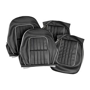 Buy Austin Healey Sprite Seat Covers - Black/White - Pair Online