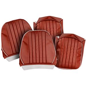 Buy Seat Covers - Red/White - Pair Online