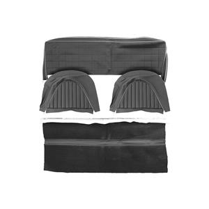 Buy Rear Seat & Backrest Cover - set - Black/Silver - vinyl Online