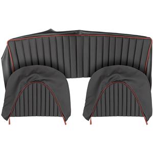 Buy Rear Seat & Backrest Cover - set - Black/Red Online