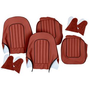 Buy Seat Cover set - front - Red/Black - leather Online