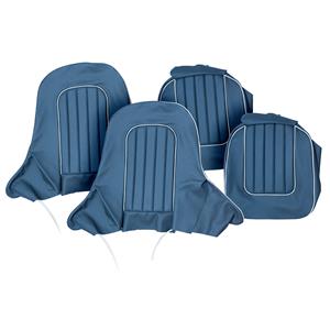 Buy Seat Cover set - front - Blue/White - leather Online