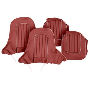 Buy Seat Cover set - front - Red/White - leather Online