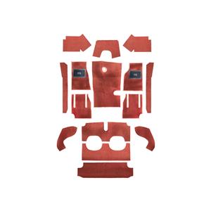 Buy Austin Healey Carpet Set - Red - Side-Change - Jaguar Quality Online