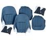 Austin Healey BJ8 Vinyl Front Seat Cover Set - Blue/Silver