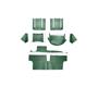 Austin Healey BN1-BN2 Rear Deck Trim Kit - Green Armacord