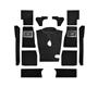 Austin Healey Carpet Set - Black - Centre-Change - Jaguar Quality