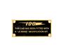Plaque 100M - Cold Air Box
