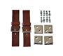 Leather Bonnet Straps - short - high quality - pair
