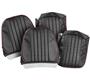 Austin Healey Sprite Seat Covers - Black/Red - Pair
