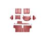 Austin Healey Rear Deck Trim Kit - Red Armacord