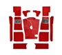 Austin Healey Carpet Set - Red - Centre-Change - Jaguar Quality