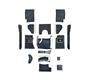 Austin Healey Carpet Set - Black - L.H.D - Karvel
