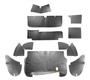 Austin Healey Boot/Trunk Lining Kit - Black Armacord