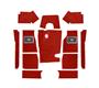 Austin Healey Carpet Set - Red - Side-Change - Karvel