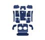 Austin Healey Carpet Set - Blue - Side-Change - Karvel