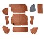 Austin Healey Boot/Trunk Lining Kit - Red Armacord
